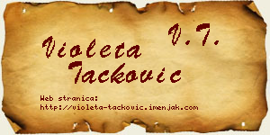 Violeta Tacković vizit kartica